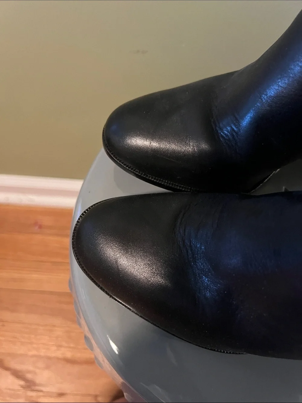 Madewell Black Leather Over-the-Knee Block Heel Boots